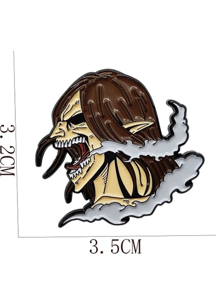 B Titan Eren Yeager Shingeki No Kyojin Emaye Pin Yaka Broş Metal Rozet Takı Aksesuar (Yurt Dışından)