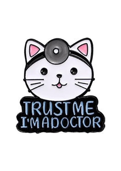 Stil 4 Tıbbi Metal Broş Iğne Tüp Stetoskop Ilk Yardım Çantası Kedi Hemşire Köpek Doktor Hayvan Hasta Tıbbi Rozeti Punk Pimleri Takı (Yurt Dışından)