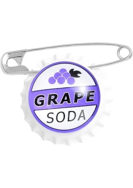 Stil 1 Üzüm Soda Bira Şişesi Yaratıcı Karikatür Yuvarlak Broş Kesim Pin Yaz Taze Meyve Bira Rozeti Emaye Meyve Takı Hediye Yaratıcı (Yurt Dışından)