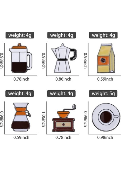 XZ7902 Kahve Zihin Emaye Pimleri Cafe Latte Sanat Fasulye Pot Kupa Bardak Barista Broş Düğme Rozeti Karikatür Takı Hediye Arkadaşlar (Yurt Dışından)