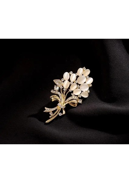 02 Kedi Gözü Taş Bitki Buketi Taklidi Broşlar Kadın Kıyafetleri Için Rozetleri Takım Elbise Elbise Moda Gösterisi Lüks Aksesuarlar (Yurt Dışından) fiyatları