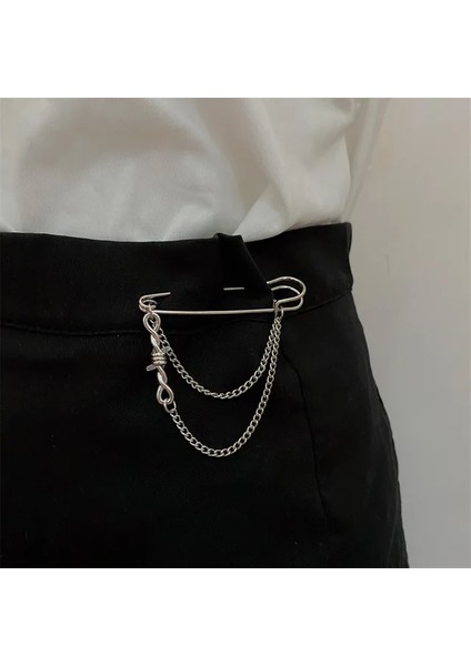 Stil 03 Kore Tarzı Metal Kelebek Zincir Broş Kadın Erkek Takım Elbise Dekorasyon Püskül Zincir Metal Boncuk Pin Kumaş Takı Aksesuarları (Yurt Dışından)