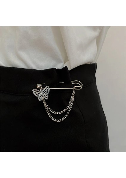 Stil 03 Kore Tarzı Metal Kelebek Zincir Broş Kadın Erkek Takım Elbise Dekorasyon Püskül Zincir Metal Boncuk Pin Kumaş Takı Aksesuarları (Yurt Dışından) indirimleri