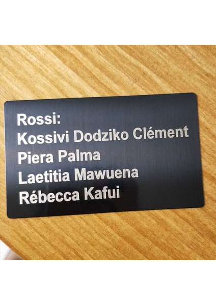 Parlak Altın 80X30X0.4MM Özelleştirilebilir Broş Pin Kişiselleştirilmiş Kazınmış Metin Logo Iş Kimlik Plakası Çelik Metal Etiket Adres Plak Ev Kapı Numarası (Yurt Dışından)