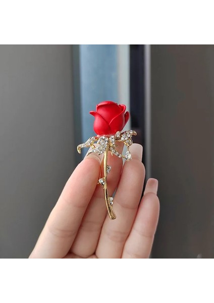 XZ0042-2 50 Adet Lale Gül Broş Kadınlar Için Trendy Tasarım Zarif Korsaj Moda Broş Pin Elbise Lüks Zirkon Takı Aksesuarları Parti Hediyeler (Yurt Dışından) fiyatları