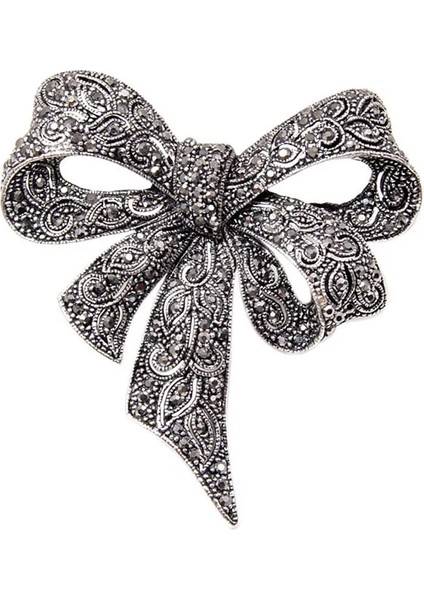 Siyah Cindy Xiang Siyah Renk Rhinestone Yay Kadınlar Için Broşlar Büyük Ilmek Broş Pin Vintage Moda Takı Kış Aksesuarları (Yurt Dışından)