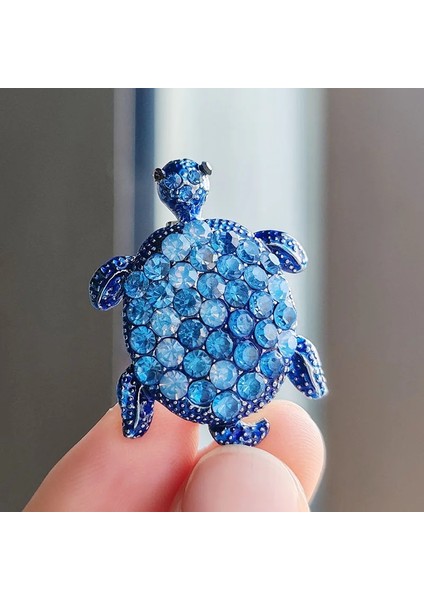 XZ0261-12 1 Adet Vintage Rhinestone Sevimli Karikatür Kaplumbağa Hayvan Broş Kadın Erkek Ceket Giyim Aksesuarları Broş Pins Parti Takı Hediyeler (Yurt Dışından) fırsatları