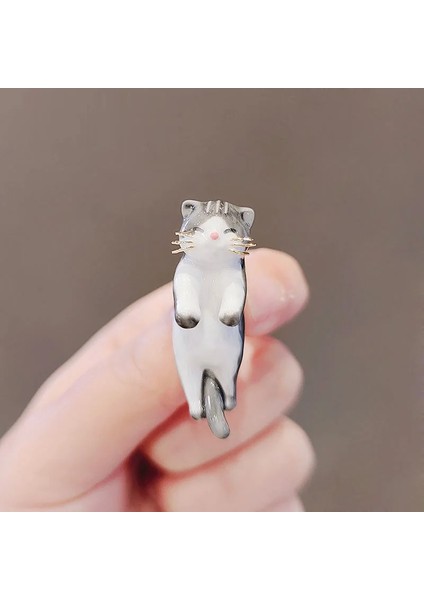 24 Moda Sevimli Kedi Hayvan Broş Broş Pin Kız Erkek Yaka Iğneler Düğme Çanta Giyim Aksesuarları Bff Hediyeler (Yurt Dışından)