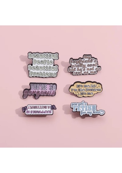 Stil 9 Trendy Mektup Emaye Broş Toplar Güç Gül CD Gözlük Sallayın Çılgın Keyfini Çıkarın Teşekkürler Uyku Gerekiyor Tekrar Deneyin Rozet Yaka Pin Takı (Yurt Dışından) modelleri