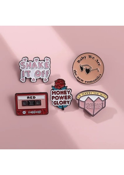 Stil 9 Trendy Mektup Emaye Broş Toplar Güç Gül CD Gözlük Sallayın Çılgın Keyfini Çıkarın Teşekkürler Uyku Gerekiyor Tekrar Deneyin Rozet Yaka Pin Takı (Yurt Dışından) indirimleri