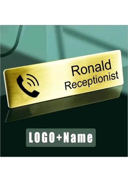 Boş Gül Wlp Paslanmaz Çelik Özel Ad Logo Rozetleri Broş Etiketi Kimlik Kapı Posta Kutusu Sanat Kişiselleştirilmiş Kimlik Pin 7*2 cm Aksesuarları (Yurt Dışından)