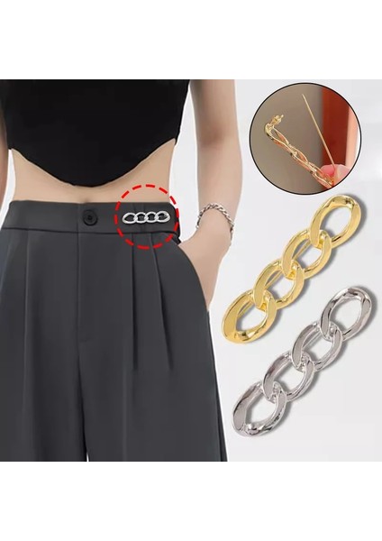 2 Adet Basit Moda Zincir Pin Broş Kadınlar Için Bel Sıkma Klip Emniyet Pimi Broş Kazak Hırka Toka Broş Takı Hediye (Yurt Dışından) fiyatları