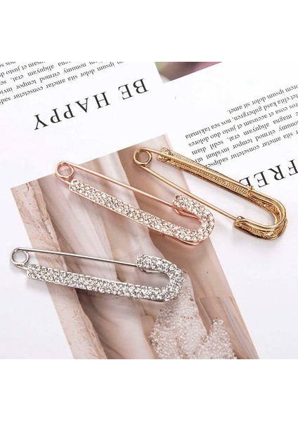 Gül Altın Rengi Basit Kadın Kristal Broş Pin Bayan Vintage Takı Parlak Taklidi Dekorasyon Toka Pin Kağıt Klip Aksesuarları Hediyeler (Yurt Dışından) modelleri