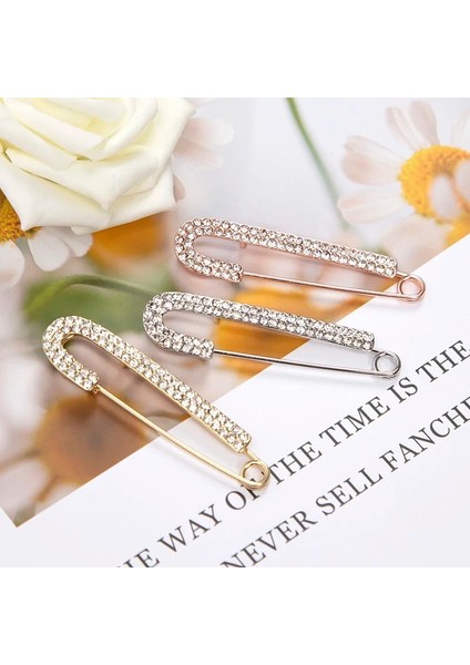 Gül Altın Rengi Basit Kadın Kristal Broş Pin Bayan Vintage Takı Parlak Taklidi Dekorasyon Toka Pin Kağıt Klip Aksesuarları Hediyeler (Yurt Dışından) fırsatları