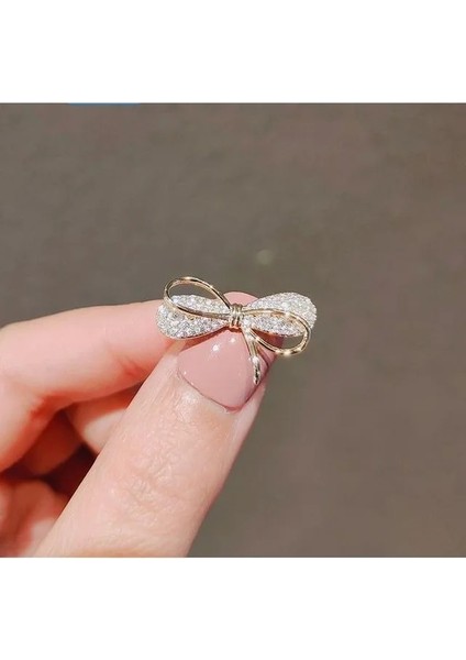 Yay 2 Moda Broş Seti Çiçek Yay Kadınlar Için Broşlar Metal Parlama Önleyici Yaka Pin Sabit Elbise Pimleri Kazak Ceket Giyim Aksesuarları (Yurt Dışından)