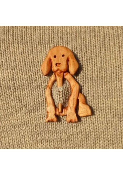 Köpek Broş Pin Ahşap Hayvan Desen Diy Zanaat Rozeti Karikatür Pin Komik Sevimli Şal Pin Eşarp Toka Toka Pimleri Takı Hediye 2023 (Yurt Dışından)