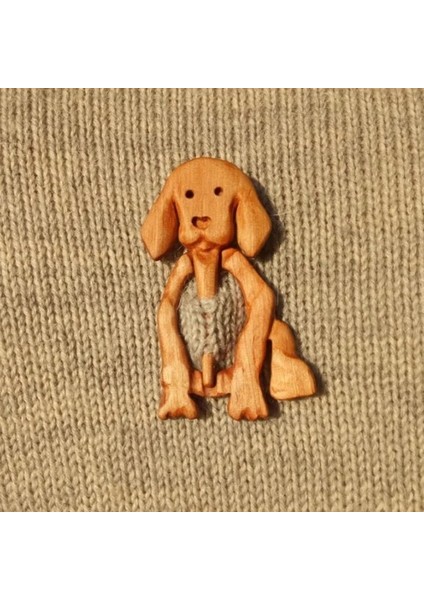 Köpek Broş Pin Ahşap Hayvan Desen Diy Zanaat Rozeti Karikatür Pin Komik Sevimli Şal Pin Eşarp Toka Toka Pimleri Takı Hediye 2023 (Yurt Dışından)
