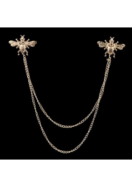 23 Moda Beyefendi Püskül Broş Erkek Takım Elbise Gömlek Yaka Zincir Yaka Pin Aslan Ejderha Geyik Retro Düğün Yemeği Aksesuarları (Yurt Dışından)