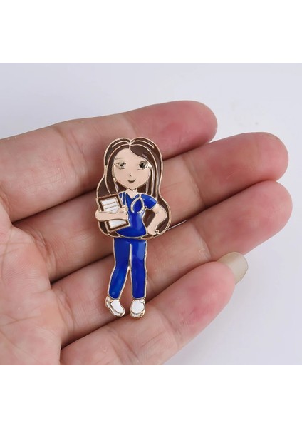 Hemşire 4 Harong Güzel Hemşire Şekli Broş Pin Doktor Tıbbi Hastane Yaka Iğnesi Üniforma Sırt Çantası Karikatür Rozeti Kadın Broş Takı (Yurt Dışından) indirimleri