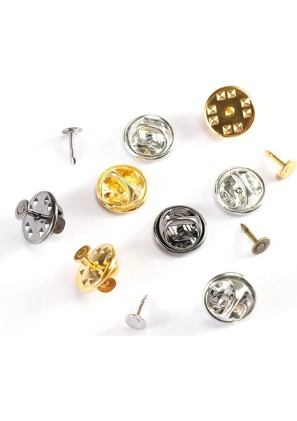 Kc Altın 50 Adet Sadece Kapaklar 50 Takım/grup Sıkıştırma Rozeti Tutucu Kelebek Toka Pin Geri Broş Debriyaj Bakım Kapağı Tırnak Kravat Geri Tıpalar Rodyum Takı Bulguları (Yurt Dışından) modelleri