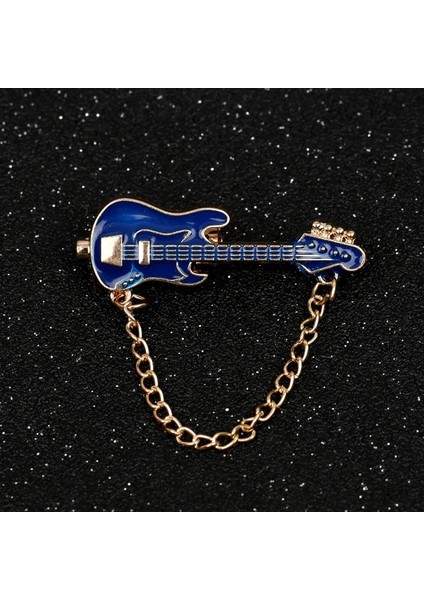 F Gitar Broş Müzisyen Metal Püsküller Zincir Yaka Pin Moda Mini Rock Grubu Broş Kadın Erkek Takım Elbise Ceket Konfeksiyon Elbise Rozeti (Yurt Dışından) indirimleri