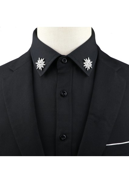 Stil 10 1 Çift Vintage Moda Lüks Taç Broş Kafatası Yıldız Örümcek Gömlek Yaka Pin Erkekler Kadınlar Için Şık Köşe Amblem Takı Aksesuar (Yurt Dışından) modelleri