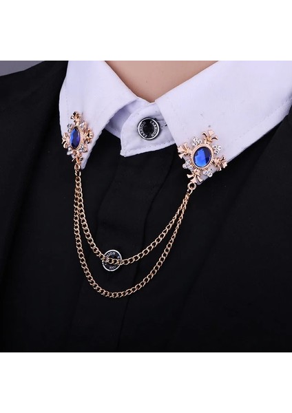Stil 8 Erkek Kadın Takım Elbise Gömlek Yaka Püskül Zincir Yaka Pin Broş Kristal Zincir Pimleri Düğün Elbisesi Parti Dans Boyunbağı Aksesuarları (Yurt Dışından) modelleri