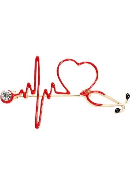 Stil 7 Özel Elektrokardiyogram Tıbbi Emaye Pimleri Kalp Atışı Stetoskop Broş Yaka Rozetleri Takı Hediyeler Doktorlar ve Hemşireler Için (Yurt Dışından)