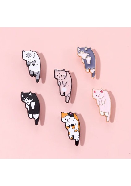 Stil 1 Kedi Koleksiyonu Emaye Broş Kahve Fincanı Balık Paketi Kitaplar Kedi Hayat Kedi Zar ile Daha Güzeldir Sevimli Kedi Rozeti Punk Yaka Iğnesi Takı (Yurt Dışından) indirimleri