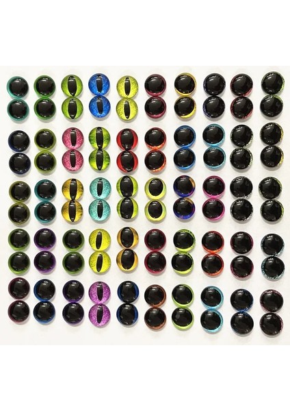 F1140 8mm 100 Adet 6mm 8mm 10MM 12MM Karışık Oyuncaklar Ejderha Gözler Yuvarlak Desen Cam Cabochons Flatback Fotoğraf Diy Yapma Aksesuarları 100 Adet 50 Çift (Yurt Dışından)