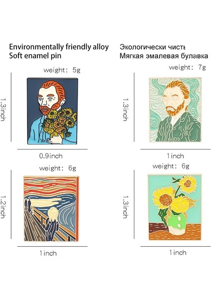 XZ3155 Yıldızlı Gece Van Gogh Emaye Pin Özel Teneke Broş Karikatür Ünlü Yağlıboya Yaka Rozeti Sanat Takı Hediye Hayranları (Yurt Dışından) fırsatları