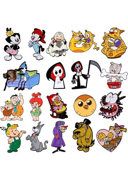 24 1 Rozetleri Karikatür Vintage Emaye Pin Broş Sevimli Anime Yaka Iğnesi Sırt Çantaları Broş Moda Takı Aksesuarları Hediyeler (Yurt Dışından)