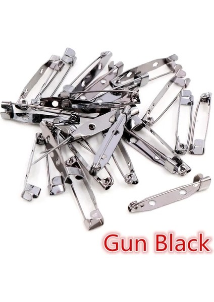 Tabanca Siyah 20MM 50 Adet 15 20 25 30 35MM 40MM 7 Renk Broş Klip Taban Pimleri Emniyet Pimleri Broş Ayarları Boş Taban Diy Takı Yapımı Malzemeleri (Yurt Dışından)