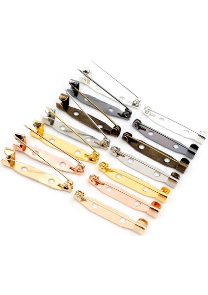 Tabanca Siyah 20MM 50 Adet 15 20 25 30 35MM 40MM 7 Renk Broş Klip Taban Pimleri Emniyet Pimleri Broş Ayarları Boş Taban Diy Takı Yapımı Malzemeleri (Yurt Dışından)
