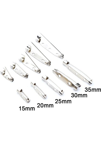 Tabanca Siyah 20MM 50 Adet 15 20 25 30 35MM 40MM 7 Renk Broş Klip Taban Pimleri Emniyet Pimleri Broş Ayarları Boş Taban Diy Takı Yapımı Malzemeleri (Yurt Dışından)