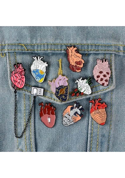 Stil-20 Karikatür Eğlenceli Kalp Modelleme Emaye Broş Okyanus Balina Sprey Çiçek Kelebek Aşk Gözler Çizim Anahtarı Alaşım Rozet Pin Takı (Yurt Dışından) fırsatları