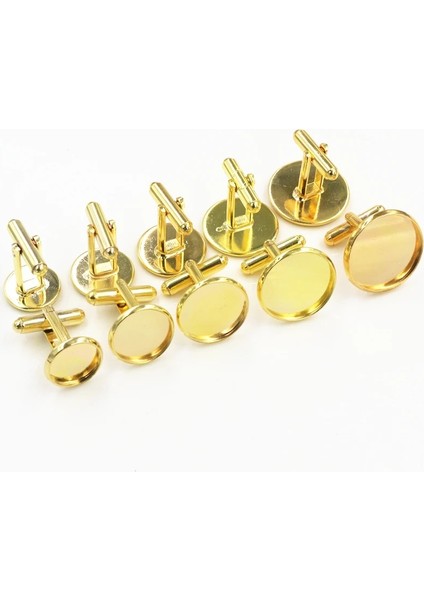 Bronz 10MM 10 Adet/grup 10MM 12MM,14MM,16MM,18MM,20MM, 6 Renk Kaplama Bakır Kol Düğmesi Tabanı Manşet Bağlantısı Ayarları Cabochon Cameo Tabanı (Yurt Dışından)