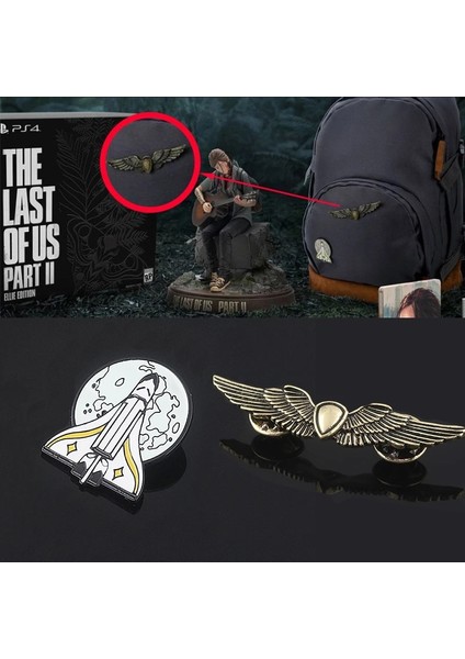 K775 Bize Son Bölüm 2 Ellie Sırt Çantası Pimleri Broş Kalkan Kanatları Tlou Roket Uzay Gemisi Rozeti Hayranları Için Broşlar Oyunu Takı Hediye (Yurt Dışından) fiyatları
