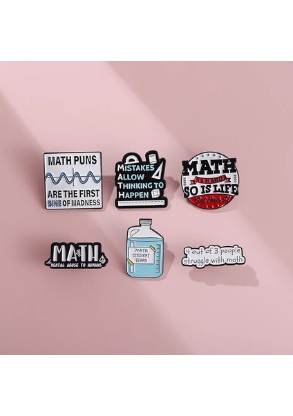 Stil 6 Yaratıcı Mektup Emaye Broş Hayat Matematik Fonksiyonu Yapışkan Not Merhaba Asla Dur Bob Wifi Metal Rozet Punk Yaka Iğneler Takı Hediye (Yurt Dışından)