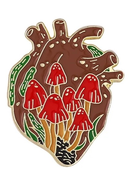 STYLE-14XZ2633-5 Yaratıcı Karikatür Organ Kalp Emaye Broş Renk Aşk Hançer Manzara Otobüs Güneş Hayvan Kalp Alaşım Pimleri Rozeti Punk Takı Hediye (Yurt Dışından)