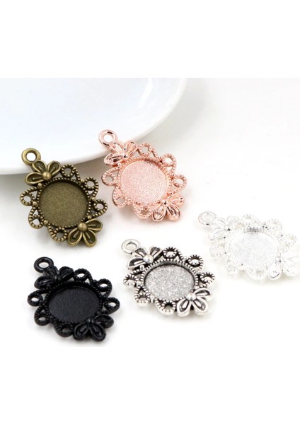 A2-33 20 Adet 12MM Iç Boyut Antik Bronz Siyah Gümüş Kaplama Moda Stil Cabochon Baz Cameo Ayarı Charms Kolye (Yurt Dışından)