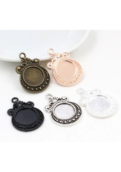 A2-33 20 Adet 12MM Iç Boyut Antik Bronz Siyah Gümüş Kaplama Moda Stil Cabochon Baz Cameo Ayarı Charms Kolye (Yurt Dışından)