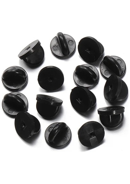Siyah Klip Hiçbir Pim 50 Takım/grup Rozet Broş Tabanı Kelebek Toka 10 mm Damızlık Takı Yapımı Için Arkaları Kauçuk Debriyaj Kap Pin Broş Tutucu Bulma (Yurt Dışından)