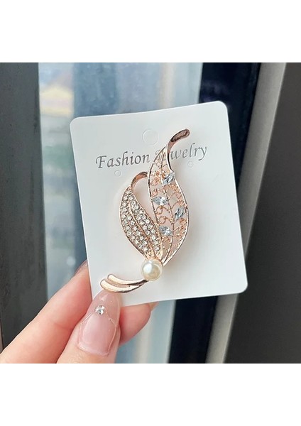 XZ0122-3 Moda Zarif Rhinestone Ağacı Yaprak Broşlar Kadınlar Için Vintage Kristal Bitki Broş Pins Elbise Giyim Aksesuarları Takı (Yurt Dışından)