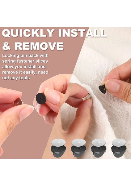 Siyah Klip Hiçbir Pim 50 Takım/grup Rozet Broş Tabanı Kelebek Toka 10 mm Damızlık Takı Yapımı Için Arkaları Kauçuk Debriyaj Kap Pin Broş Tutucu Bulma (Yurt Dışından) indirimleri