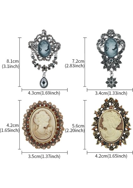 7569-G Baiduqiandu Marka Fabrika Doğrudan Çeşitli Stiller Kristal Rhinestones Cameo Vintage Broş Pins Kadınlar Için (Yurt Dışından) modelleri