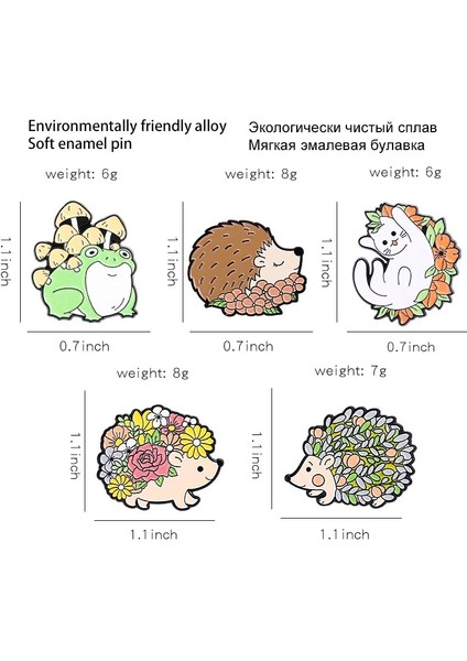 C2 Karikatür Orman Hayvan Emaye Pin Özel Kutup Ayısı Broş Tilki Kedi Kirpi Yaka Pin Orman Bahçesi Rozeti Çocuklar Için Hediye Arkadaşlar (Yurt Dışından)