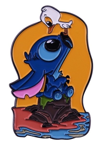 26 YQ560 Sevimli Dikiş Emaye Pimleri Mavi Uzaylı Canavar Broş Karikatür Simgeler Rozeti Çanta Denim Yaka Yaka Pin Takı Hediye (Yurt Dışından)