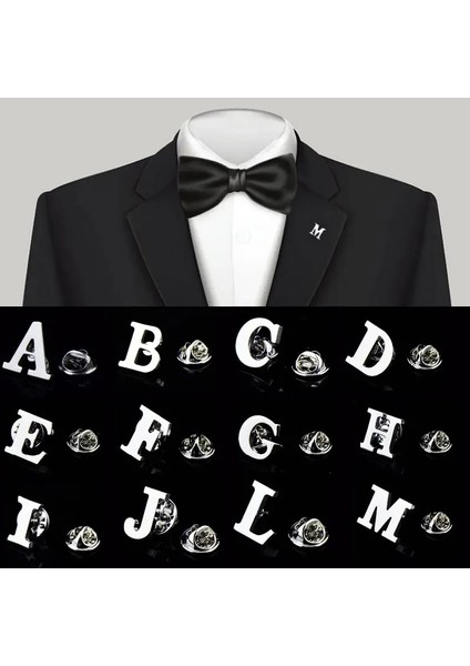 T Ilk A'dan Z'ye 26 Harfler Pin Gümüş Renk Moda Ingilizce Sembol Tasarım Erkek Takım Elbise Yaka Yaka Broş Pin Parti Takı (Yurt Dışından) fiyatları