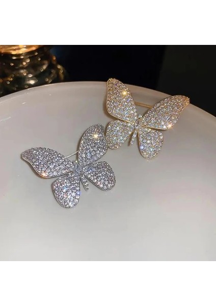09 Moda Yeni Kelebek Taklidi Broş Iğneler Kadınlar Için Zarif Düğün Ziyafet Hediye Giyim Aksesuarları Yaka Iğnesi (Yurt Dışından) fiyatları